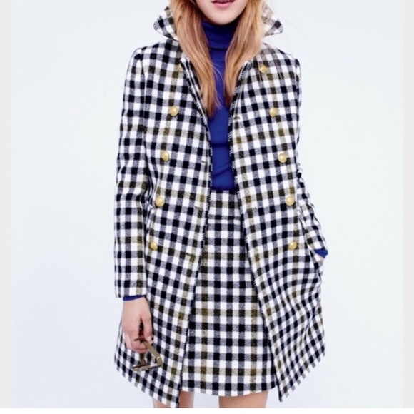 J. Crew Jackets & Coats J Crew Wool Double Breasted Buffalo Check